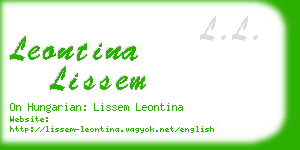 leontina lissem business card